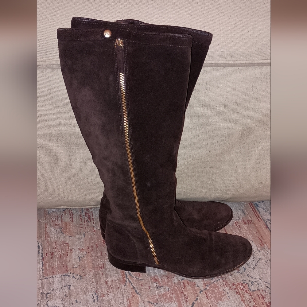J.Crew Brown Harper Riding Boots suede leather size 10